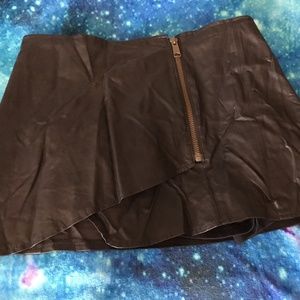 FREE PEOPLE Faux Leather Miniskirt Size M